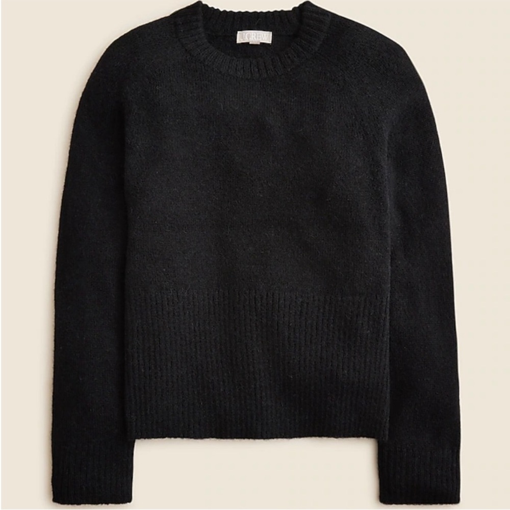 J. Crew Women's Black Crew Neck Sweater